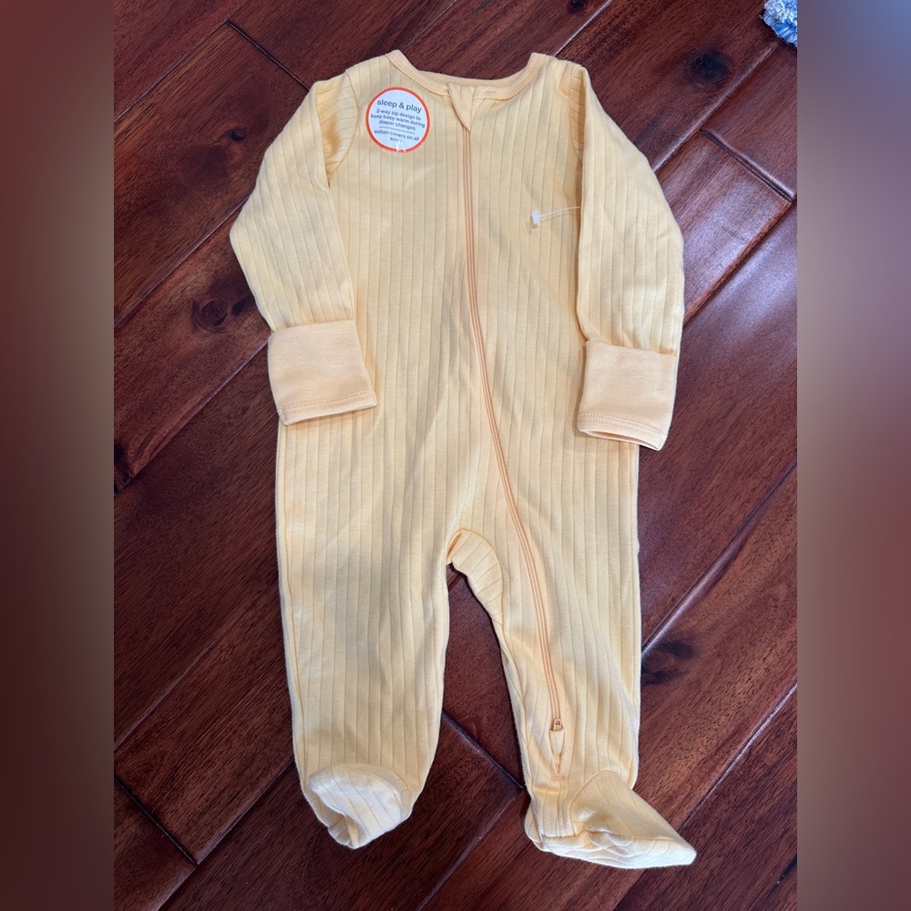 Wonder Nation Soft Yellow Footed One Piece